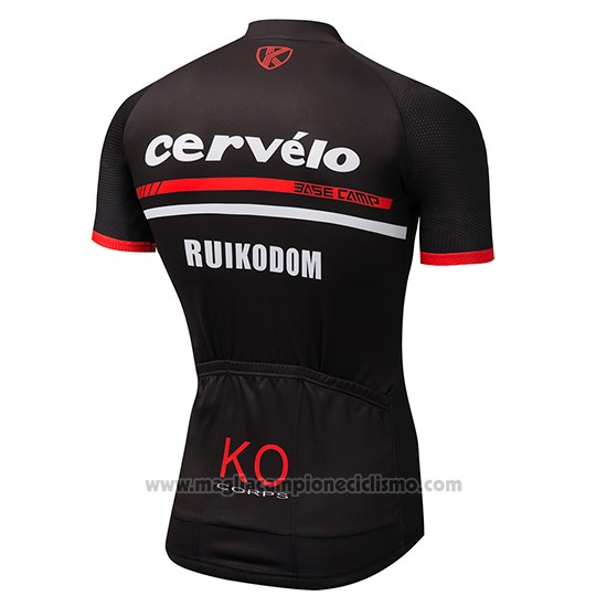 2018 Abbigliamento Ciclismo Cervelo Nero Manica Corta e Salopette